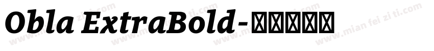 Obla ExtraBold字体转换